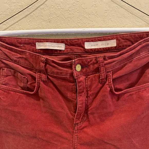 Pilcro The Letterpress Script Coduroy Cropped Skinny Pants - Picture 3 of 10